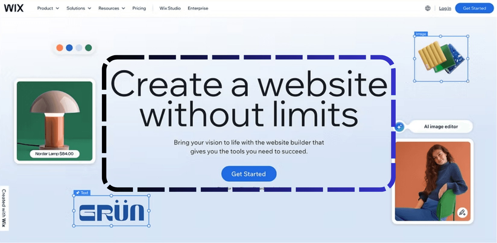 واجهة محرر Wix